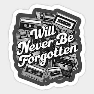 Vintage Cassette Tapes - Retro Music Nostalgia design for Audiophiles Sticker